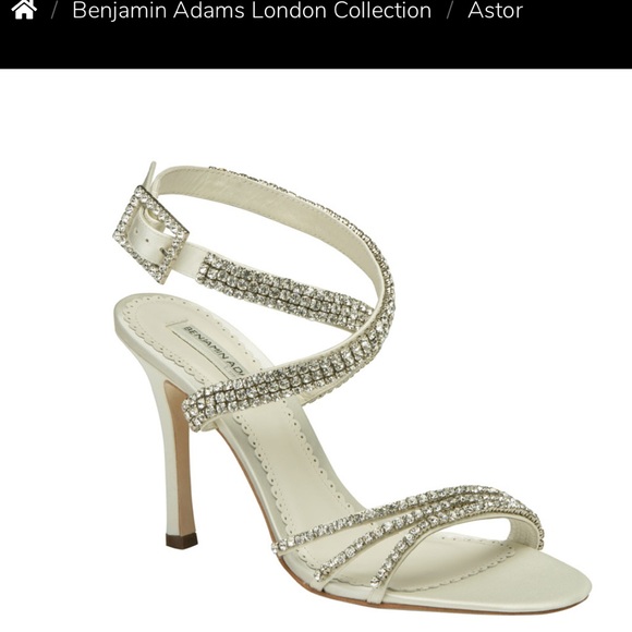 BENJAMIN ADAMS LONDON SANDALS with Swarovski crystals size 8.5 - Picture 1 of 14